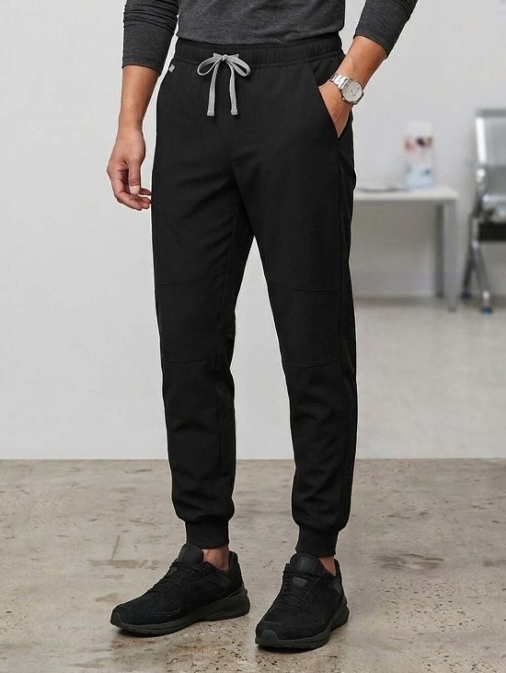FIGS Mens Black Tansen Scrub Pants Joggers Medium Tall M/T Bottoms M21SW2051T